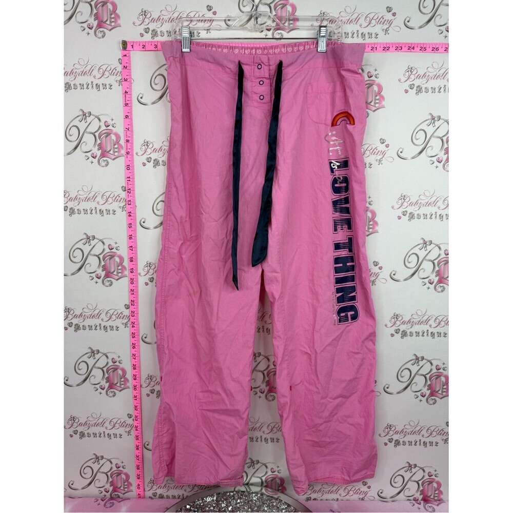 La SENZA Lola & coco Y2K Pink pants with Navy Drawstring & Graphic